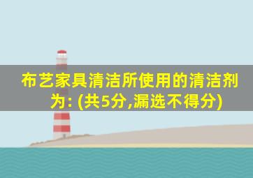 布艺家具清洁所使用的清洁剂为: (共5分,漏选不得分)